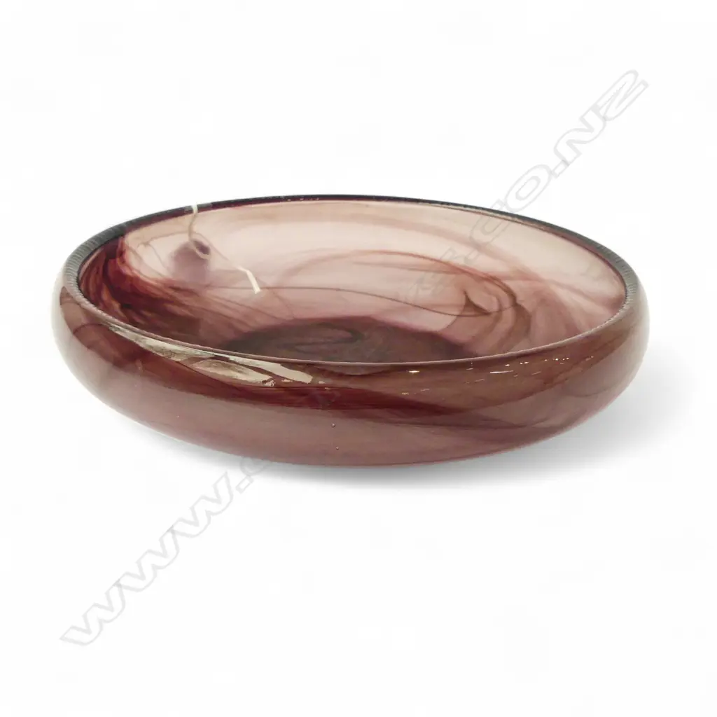 LARGE 1920’S DAVIDSON CLOUD GLASS AMETHYST BOWL, D.275MM, H.75MM Image 1++