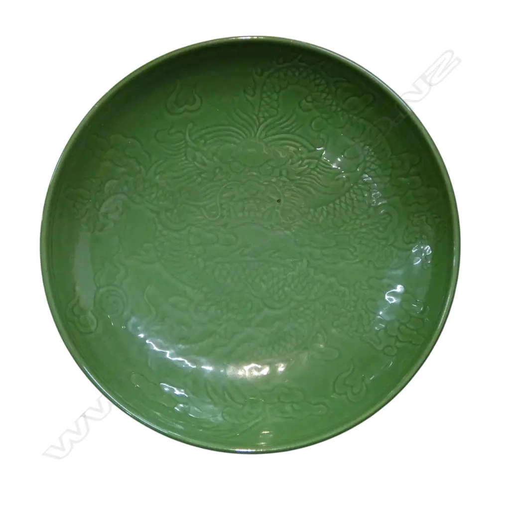 CHINESE GREEN BOWL 260mm dia Image 1++