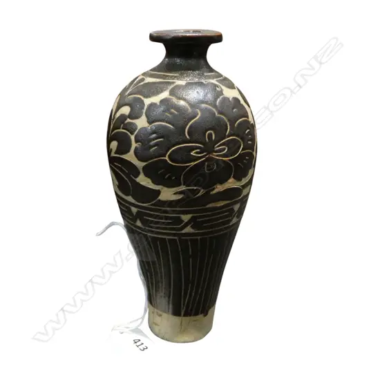 CHINESE CERAMIC XIZHOU SGRAFFITO VASE H.195mm