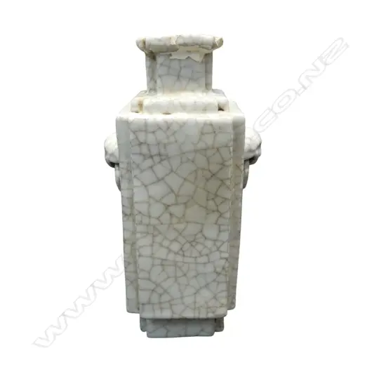 CHINESE CRACKLE GLAZE VASE H.240mm rim repaired