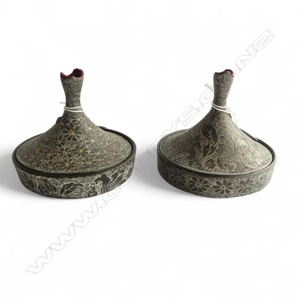 TWO KEUM SUN LEE TAGINE TRINKET BOXES   Image 1++