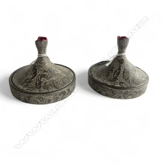 TWO KEUM SUN LEE TAGINE TRINKET BOXES  