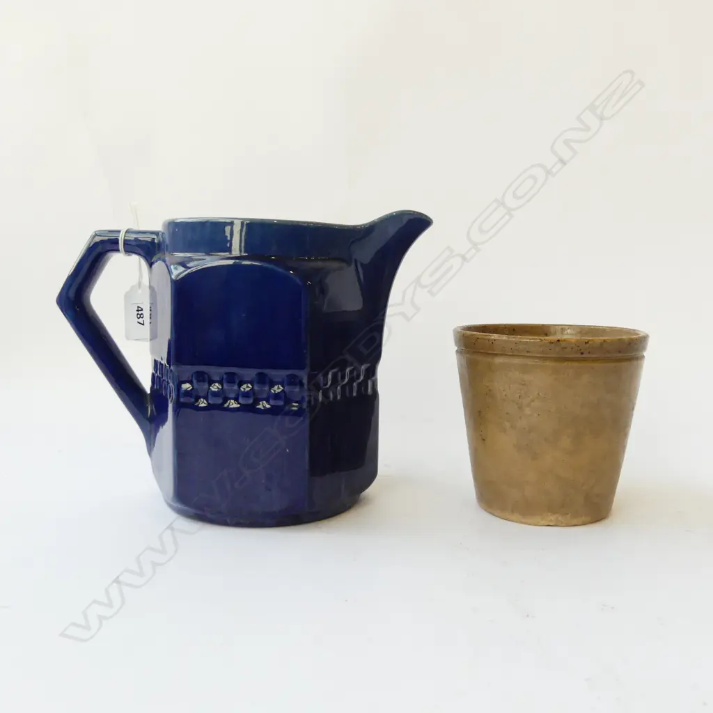 MILTON DRIPPING JAR & TEMUKA JUG (BLUE) Image 1++