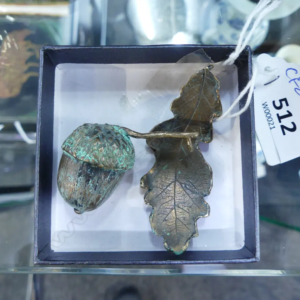 CAST BRONZE ACORN & OAK LEAF Image 1++