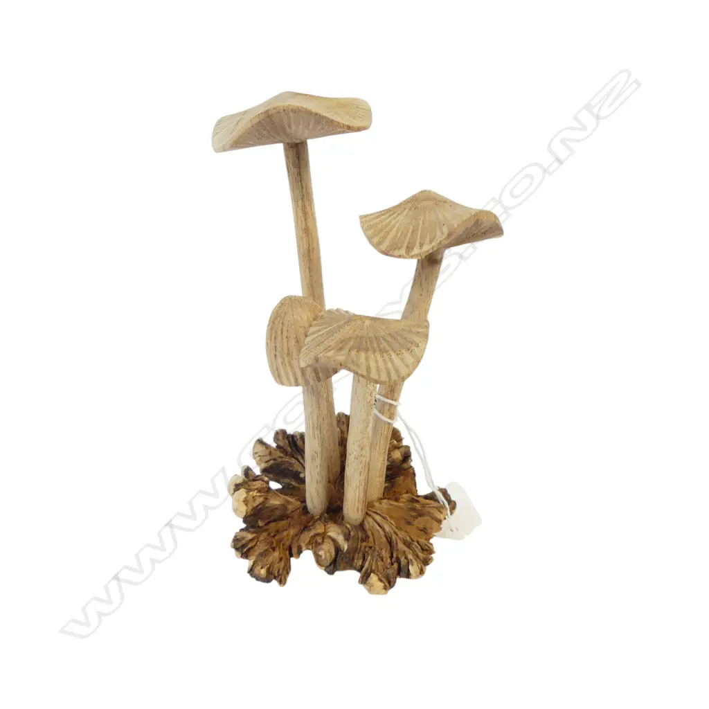 WOOD ROSE w. 4 MUSHROOMS H.150mm Image 1++