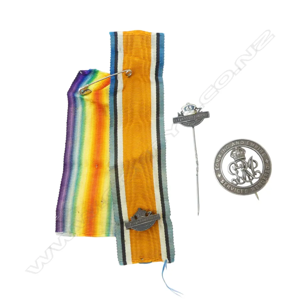 2 RSA METALS + SILVER WAR BADGE 32mm dia, RIBBONS  **RTV** Image 1++