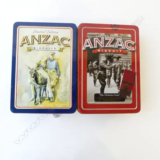 2 ANZAC LIMITED EDITION TINS' SIMPSON & HIS DONKEY + VICTORIA CROSS