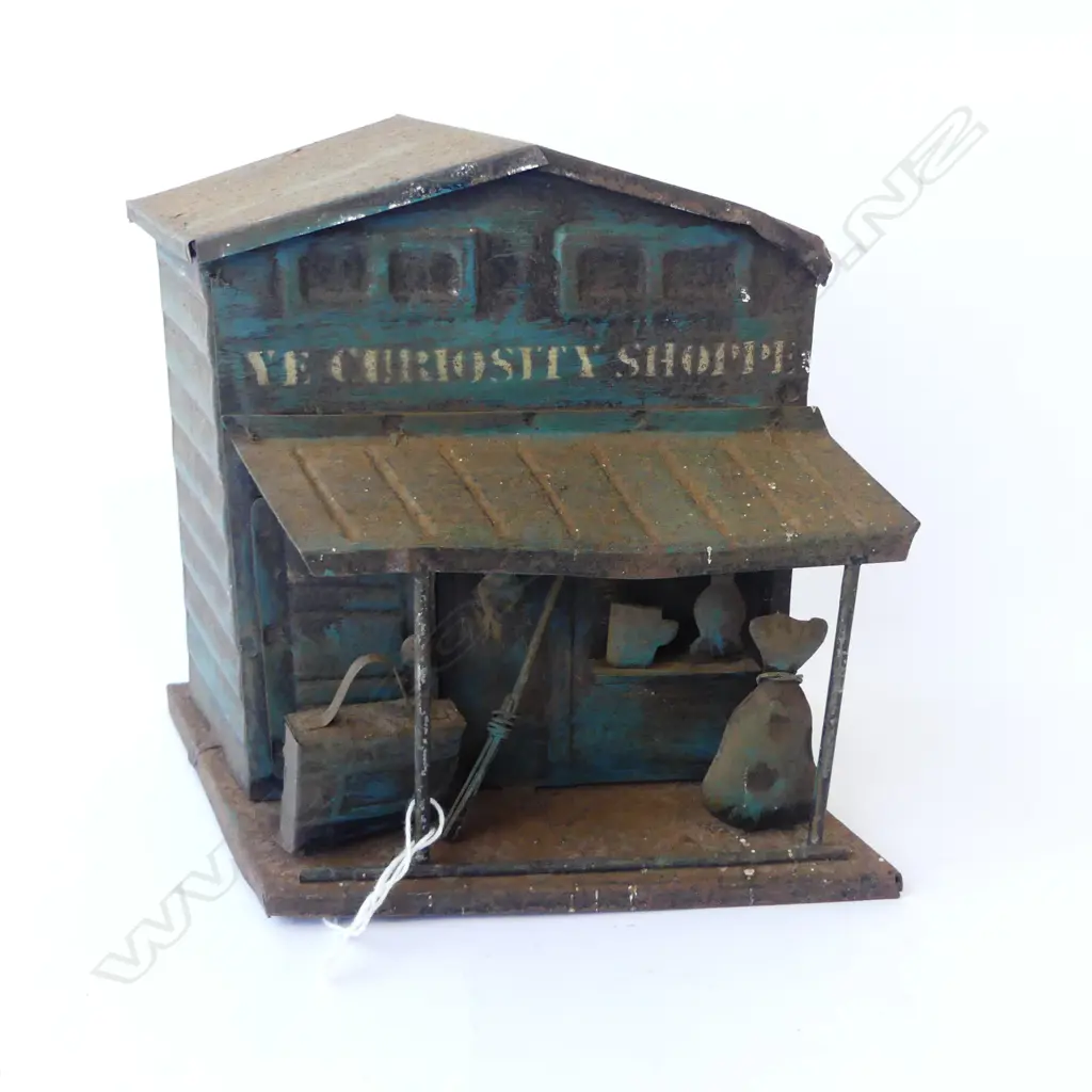 TIN MONEY BOX 'YE CURIOSITY SHOPPE' H.160mm Image 1++