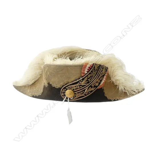 OLD PERUVIAN BICORN HAT OF A SENIOR OFFICER 