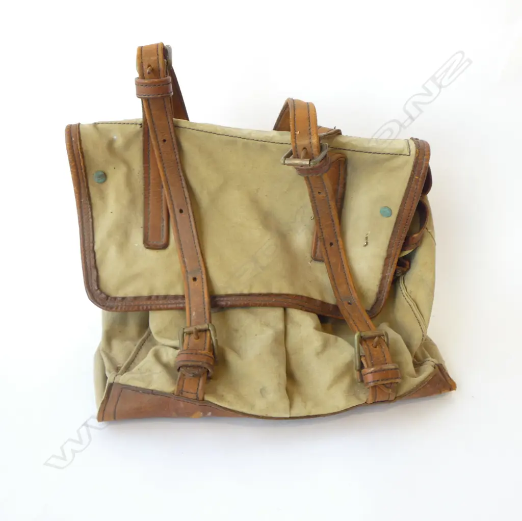 CANVAS & LEATHER BAG W.450mm Image 1++