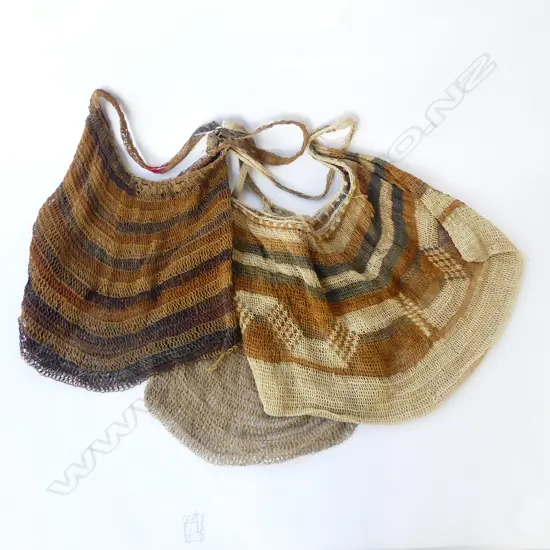 THREE BILUM BAGS FROM PAPUA NEW GUINEA 