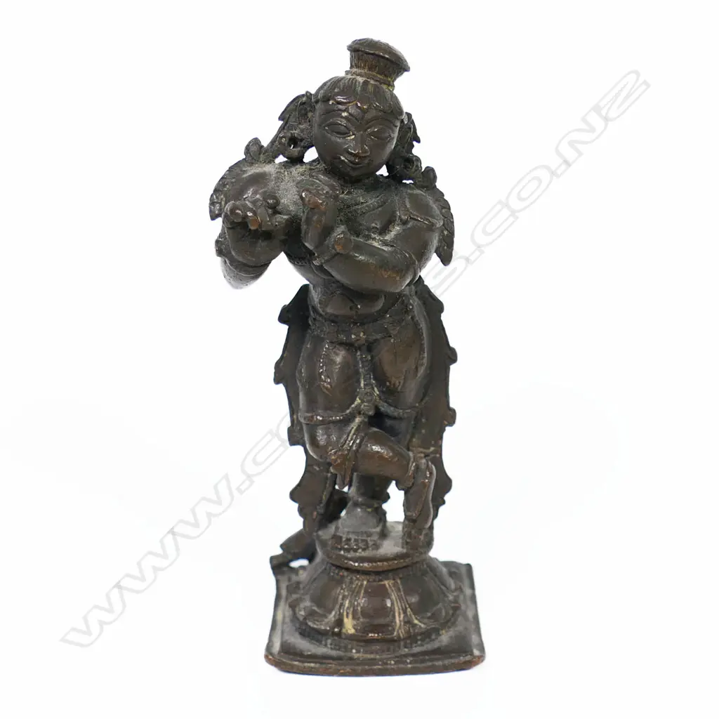 19thC Indian Dancing Krishna Bronze Figure - Provenance: The Collection of Robbert Haas, Image 1++