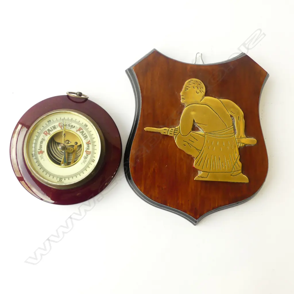 WALL BAROMETER 130mm dia + PLAQUE H.220mm Image 1++