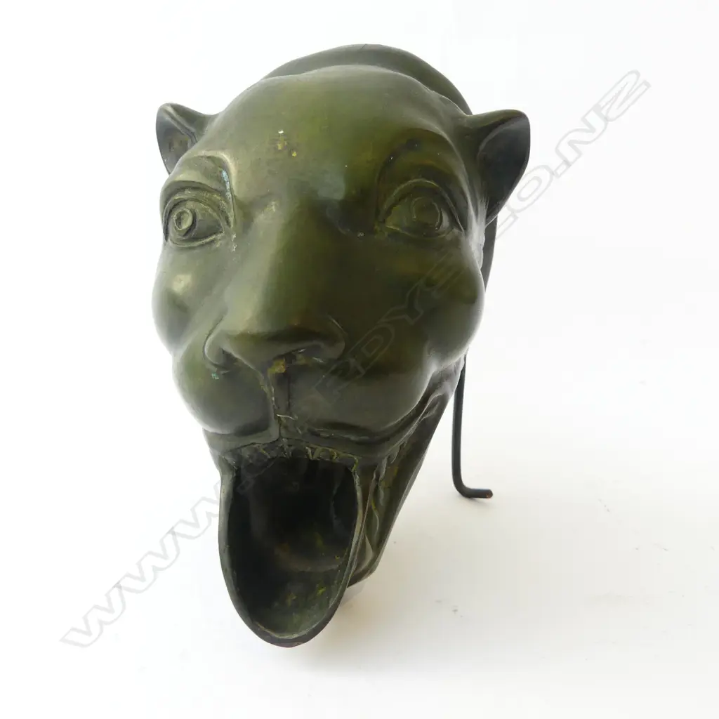 BRONZE WATER FOUNTAIN BIG CAT HEAD H.140mm Image 1++