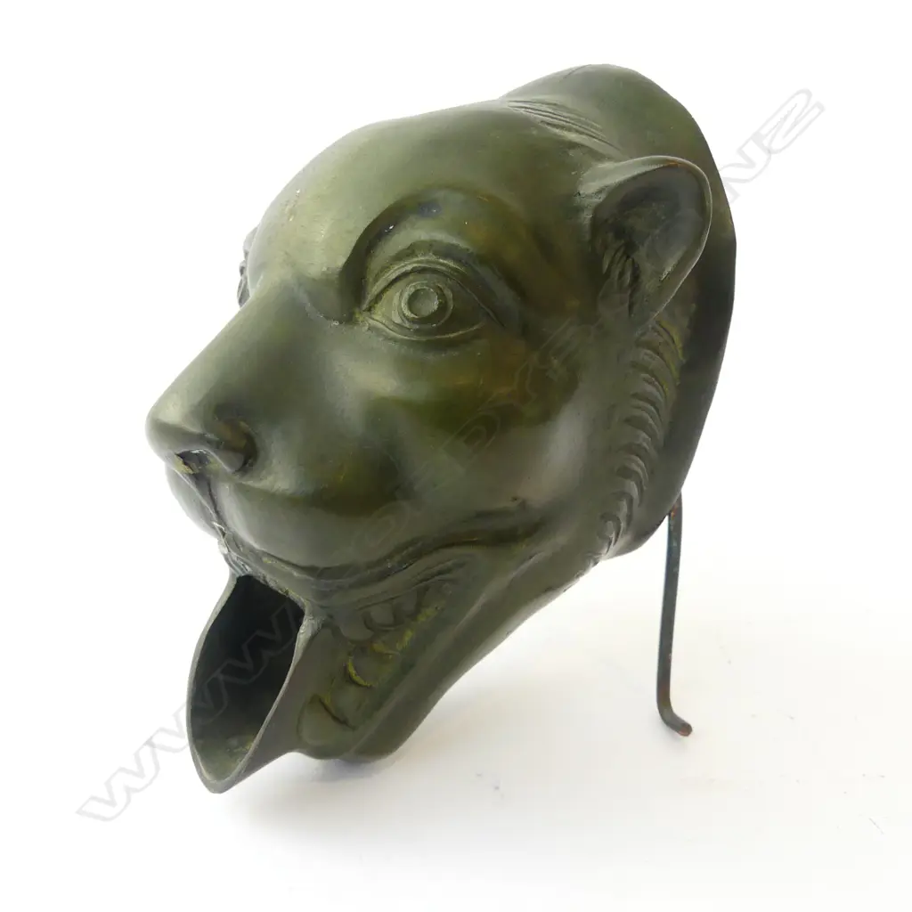 BRONZE WATER FOUNTAIN BIG CAT HEAD H.140mm Image 1++