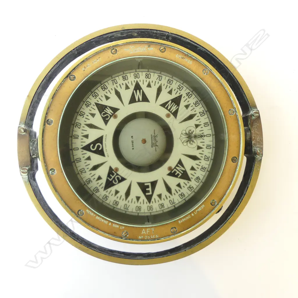 HENRY BROWNE & SON 'SESTREL' DEAD BEAT COMPASS 260mm dia Image 1++