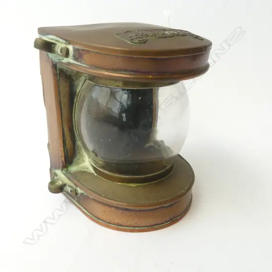 VINTAGE SHIPS COPPER MASTHEAD LANTERN H.120mm