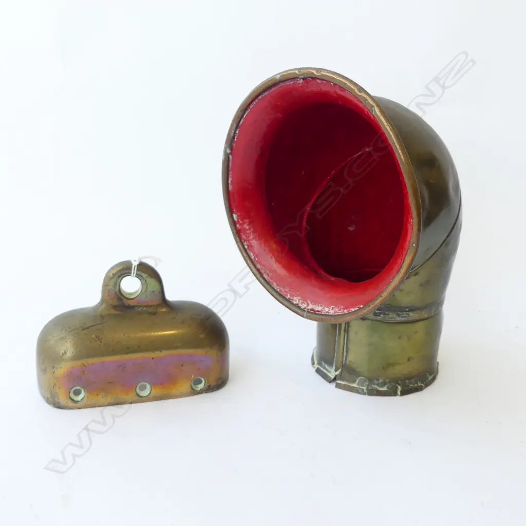 BRASS FAIRLEAD W.145mm, SHIPS GOOSENECK AIR COWL H.240mm Image 1++