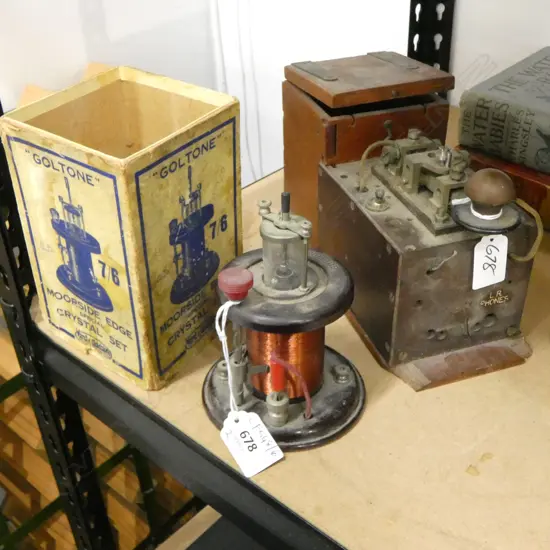 'GOLTONE' CRYSTAL SET RADIO RECEIVER, WIRELESS UNIT