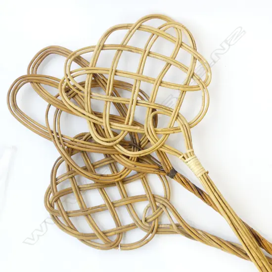 3 WICKER CARPET BEATERS