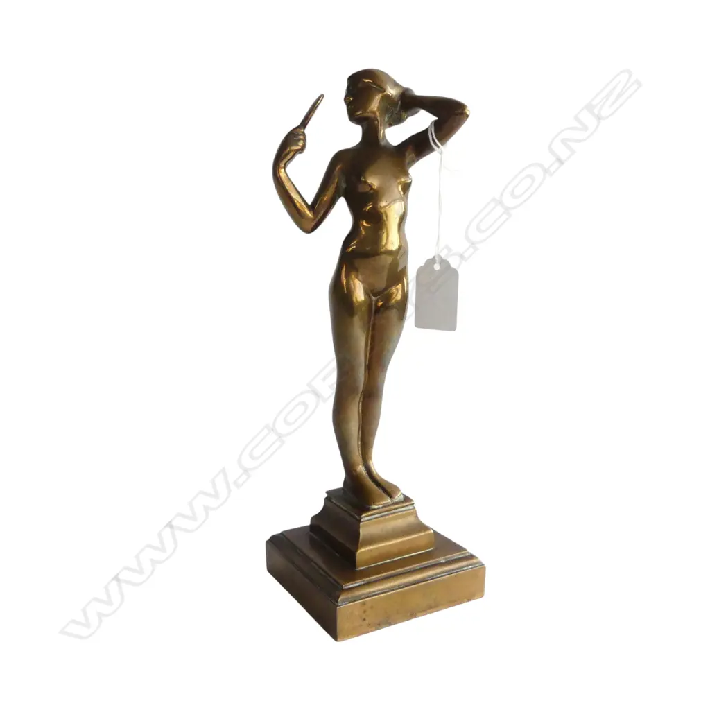 BRONZE ART DECO FIGURINE H.260mm Image 1++