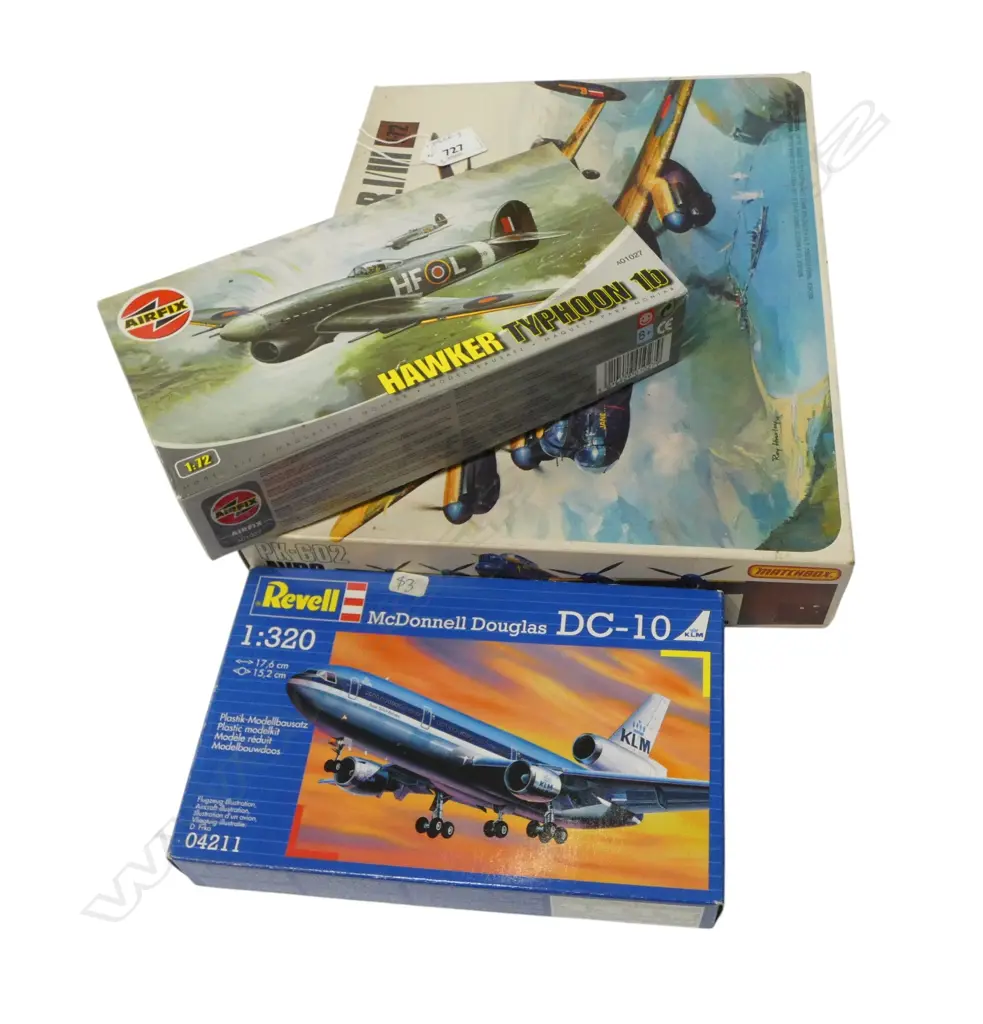 BOXED MATCHBOX LANCASTER B.I/III 1--72 MODEL, AIRFIX HAWEKER TYPHOON 1B & REVELL DC-10 Image 1++