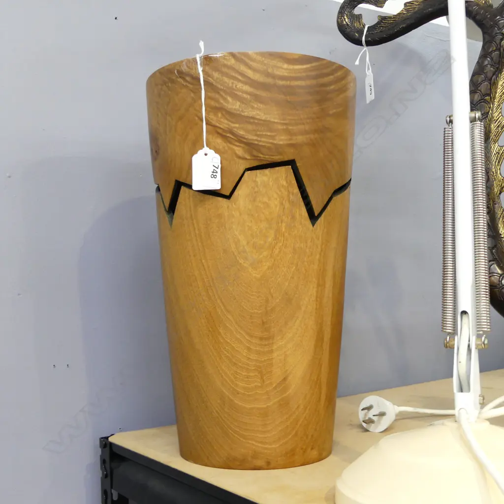 CARVED WOODEN CONTAINER H.360mm Image 1++