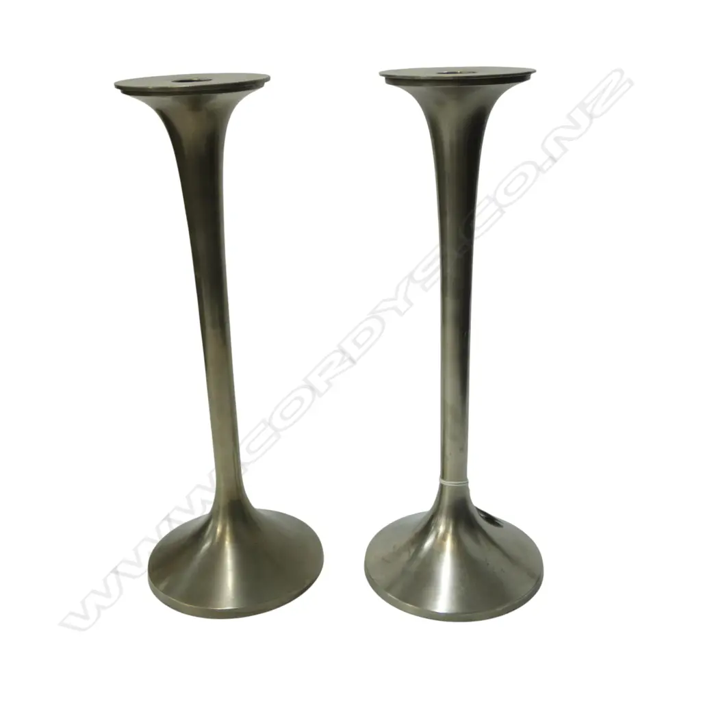PR SILVER METAL CANDLESTICKS H.320mm Image 1++