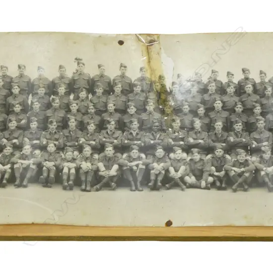 NZ MILITARY PANORAMIC PHOTO C.1940 150x730mm