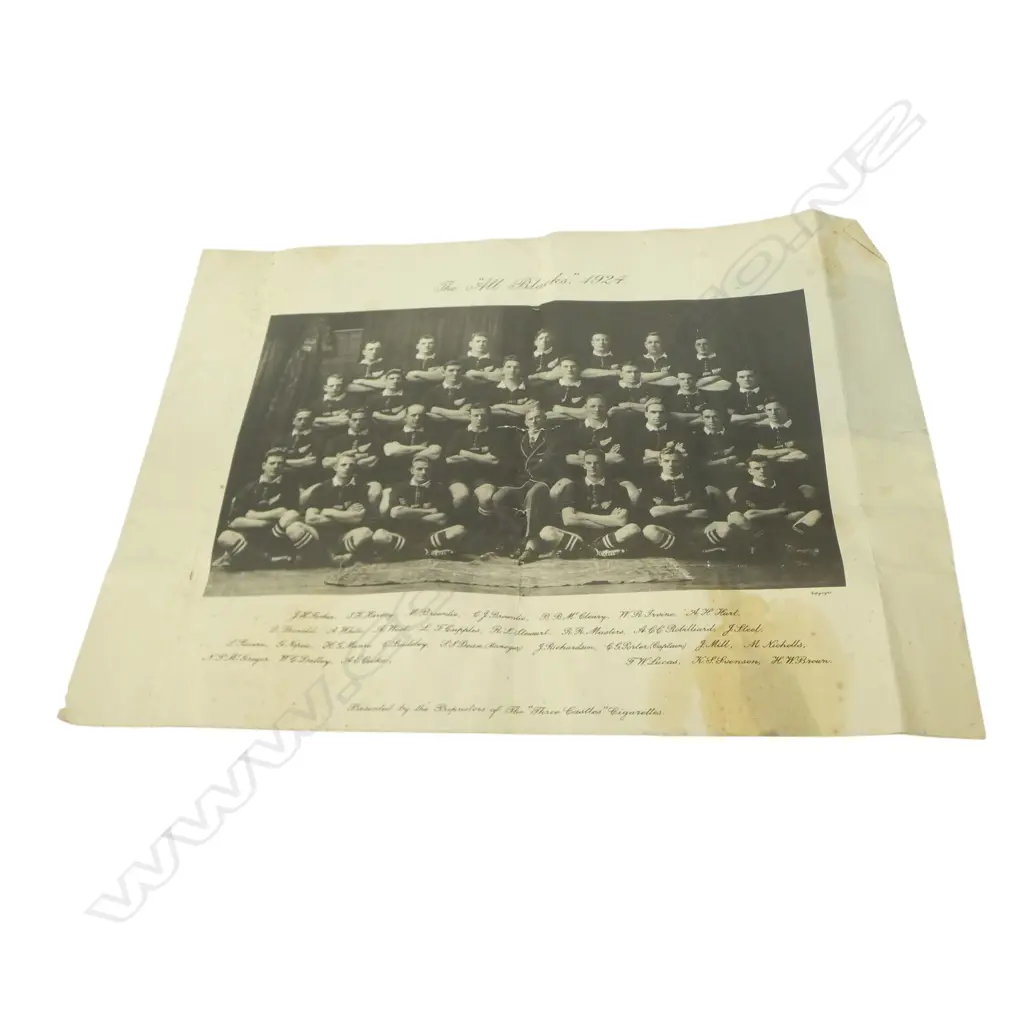 1924 ALL BLACKS PRINT AF 380x460mm Image 1++
