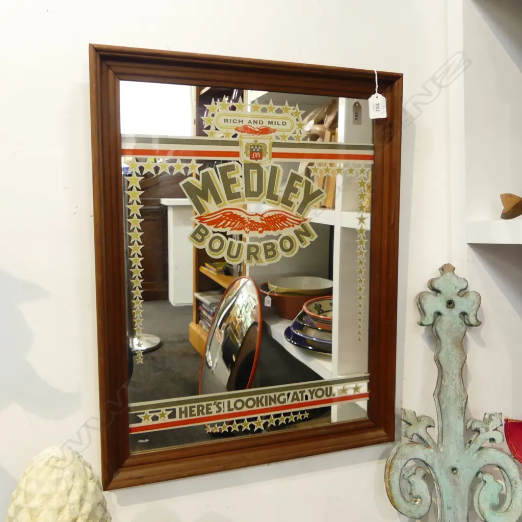 'MEDLEY BOURBON' BAR MIRROR 580x455mm Image 1++