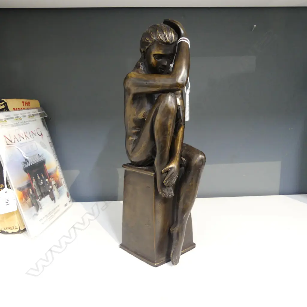 BRONZE NUDE SCULPTURE H.290mm Image 1++