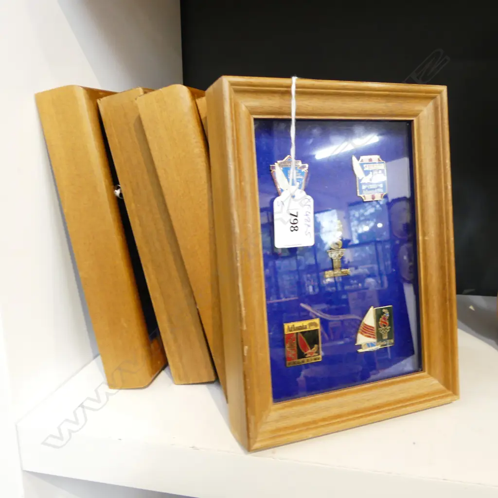 ASST. OLYMPIC PINS IN 5 FRAMES 215x165mm Image 1++