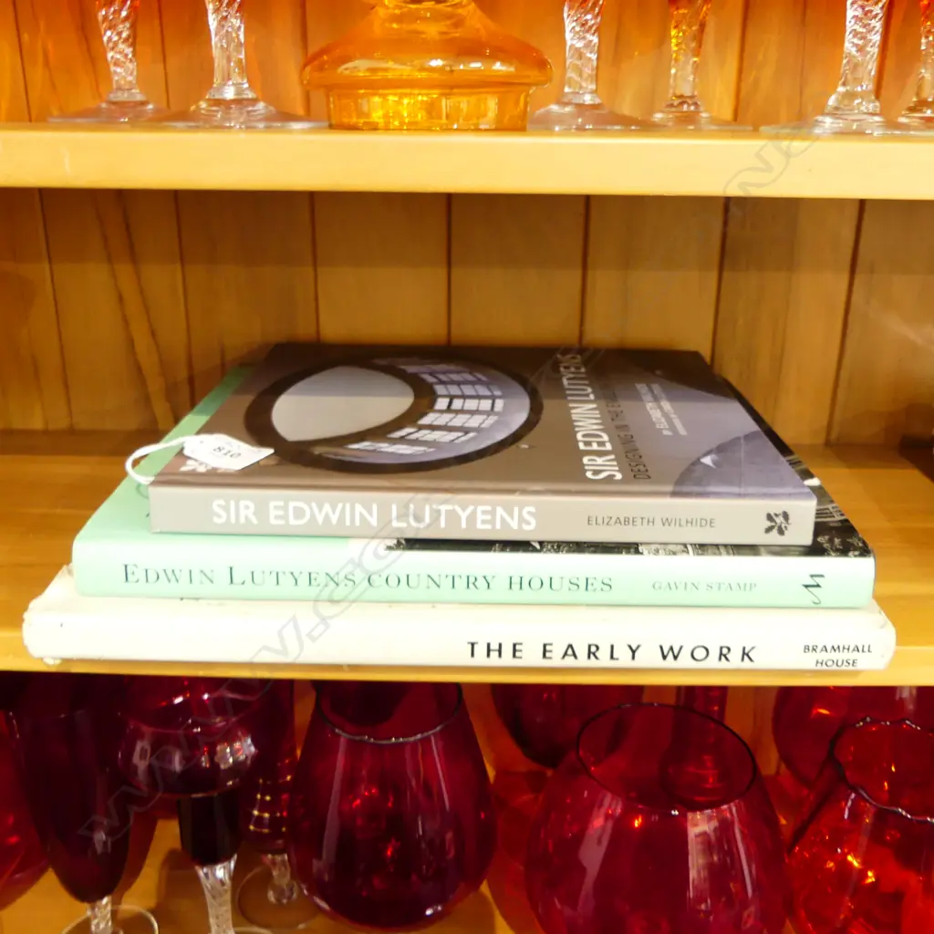 3 ARCHITECTURE REFERENCE BOOKS; FRANK LLOYD WRIGHT & 2 EDWIN LUTYENS Image 1++