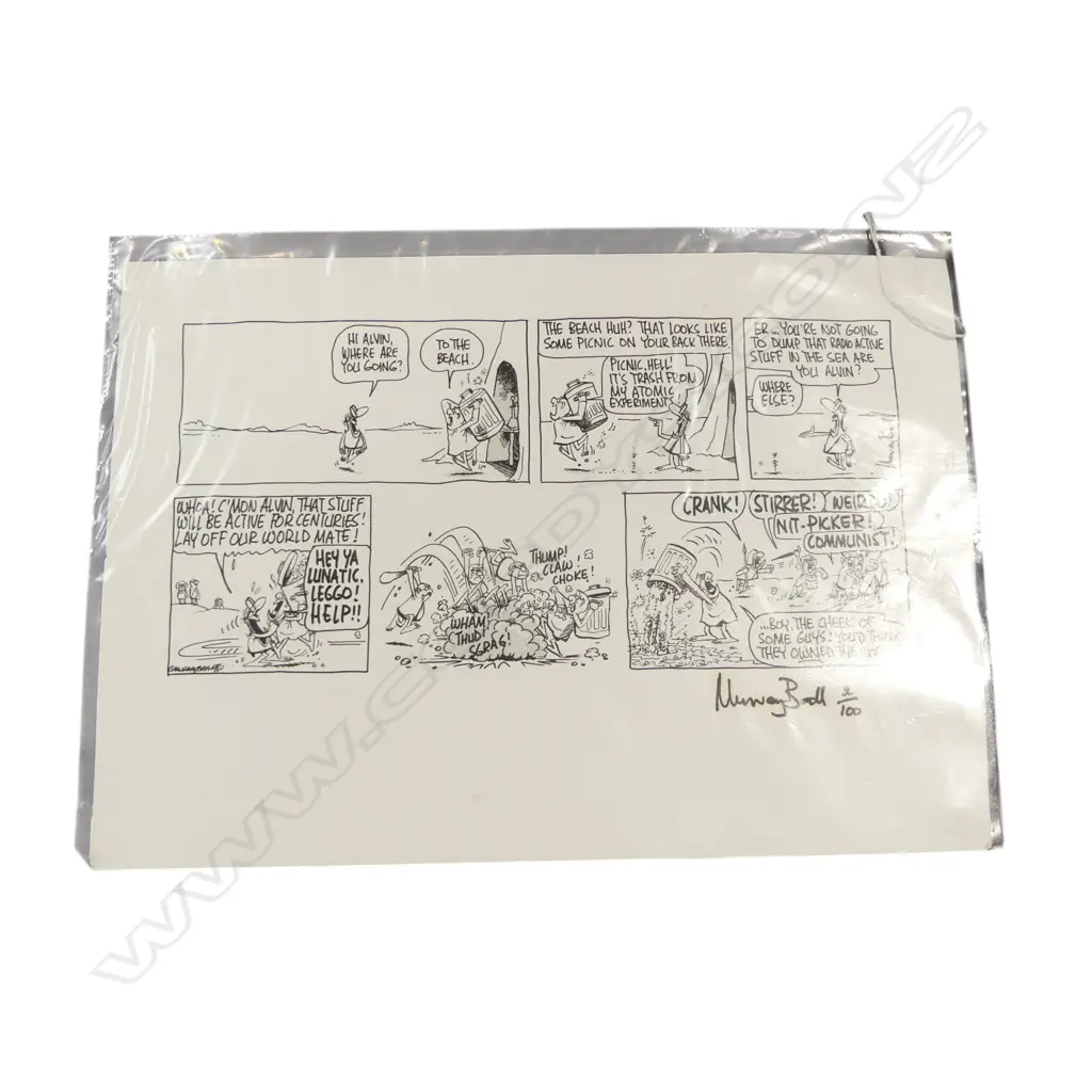 SIGNED MURRAY BALL CARTOON PRINT, SIGNED EDITION 2/100 Image 1++