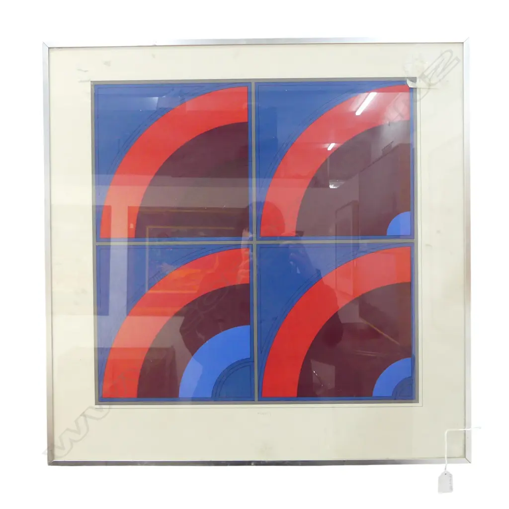 GORDON HOUSE (BRITISH 1932-2004) 'RED QUATER ARC' SCREENPRINT PROOF 1971 850x650mm not signed Image 1++