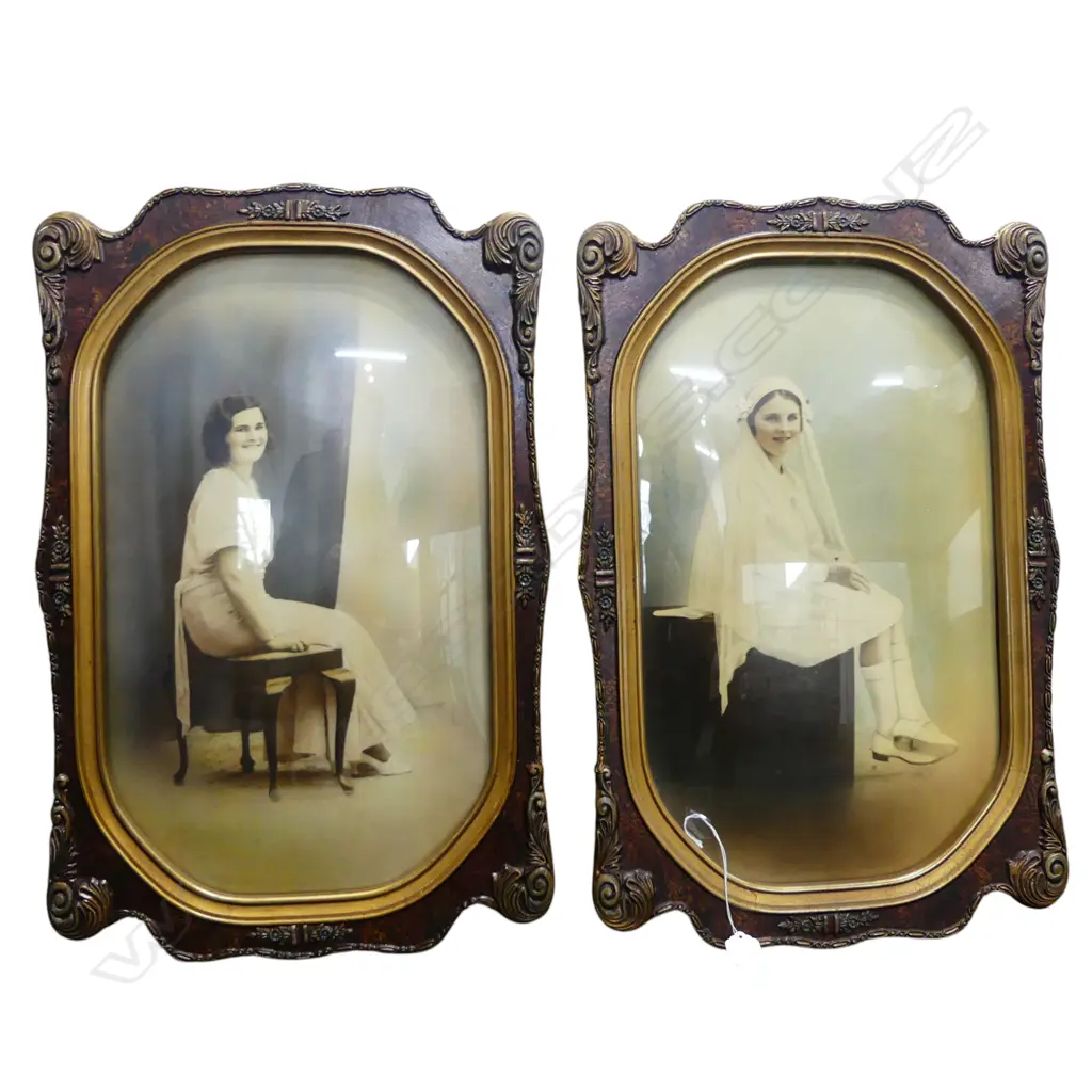 TWO OLD CLASSIC FRAMED 1920S PHOTOGRAPHIC PORTRAITS Image 1++