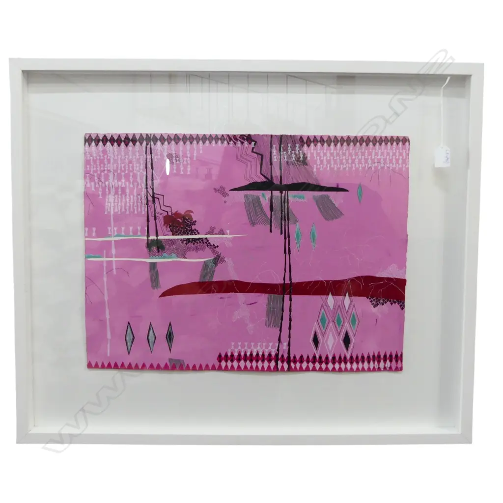 ASH BAILEY 'OFFERING I' INK & ACRYLIC ON PAPER 440x560mm Image 1++