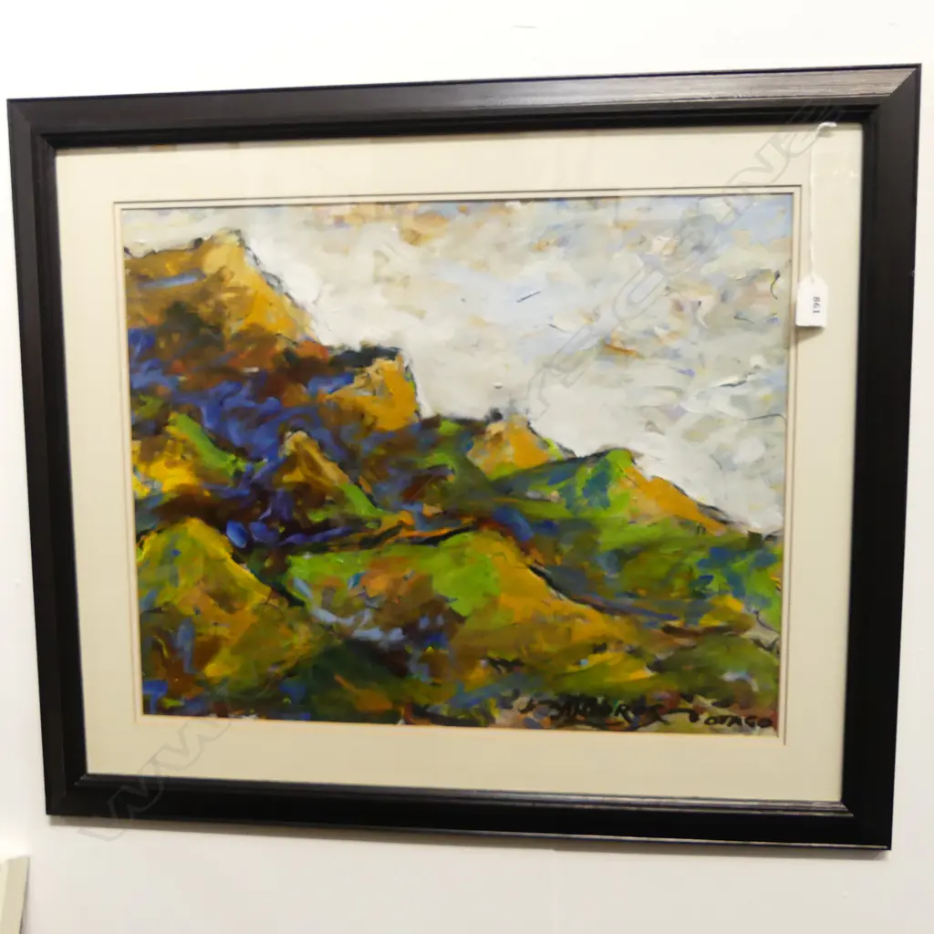 A. L. BOROS, OTAGO LANDSCAPE, OIL ON PAPER 400x500mm Image 1++
