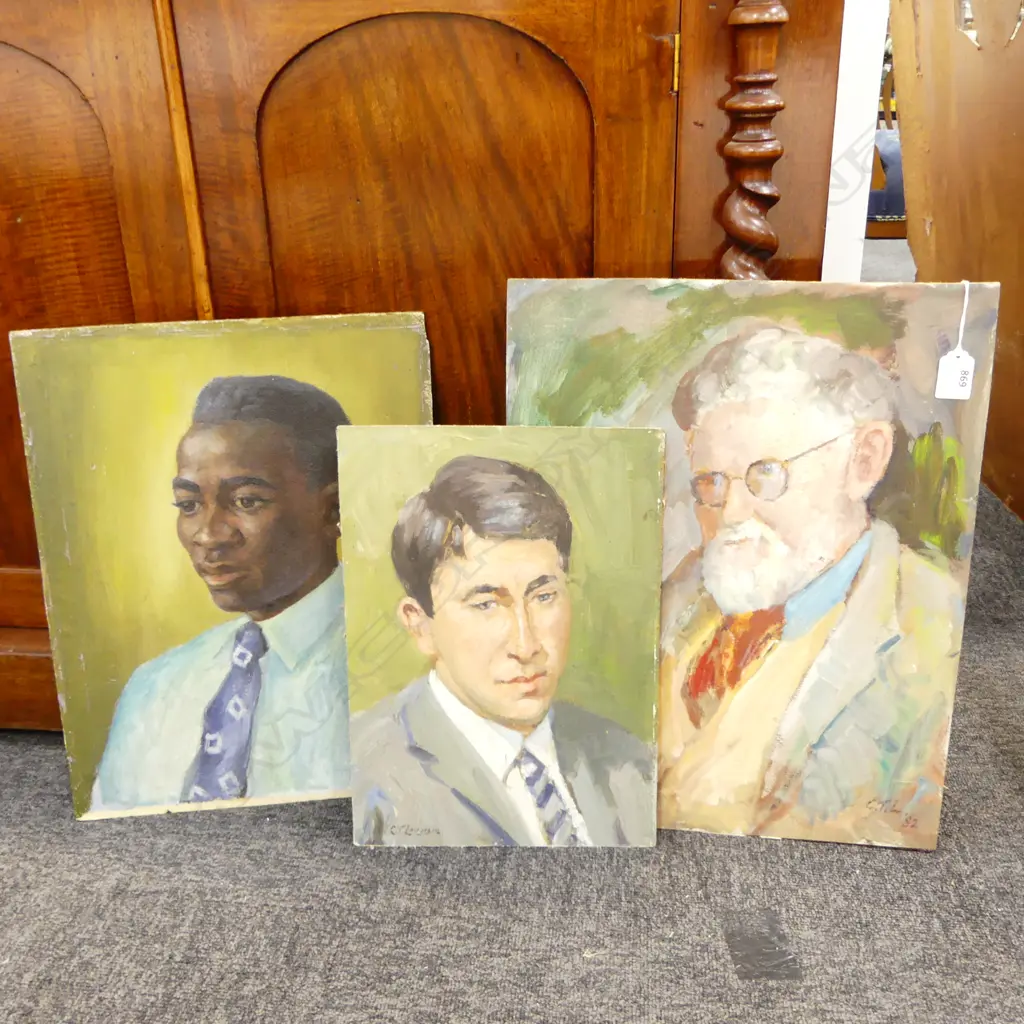 3 CARL THORWALD LAUGESEN UNFRAMED PORTRAITS largest 460x360mm Image 1++