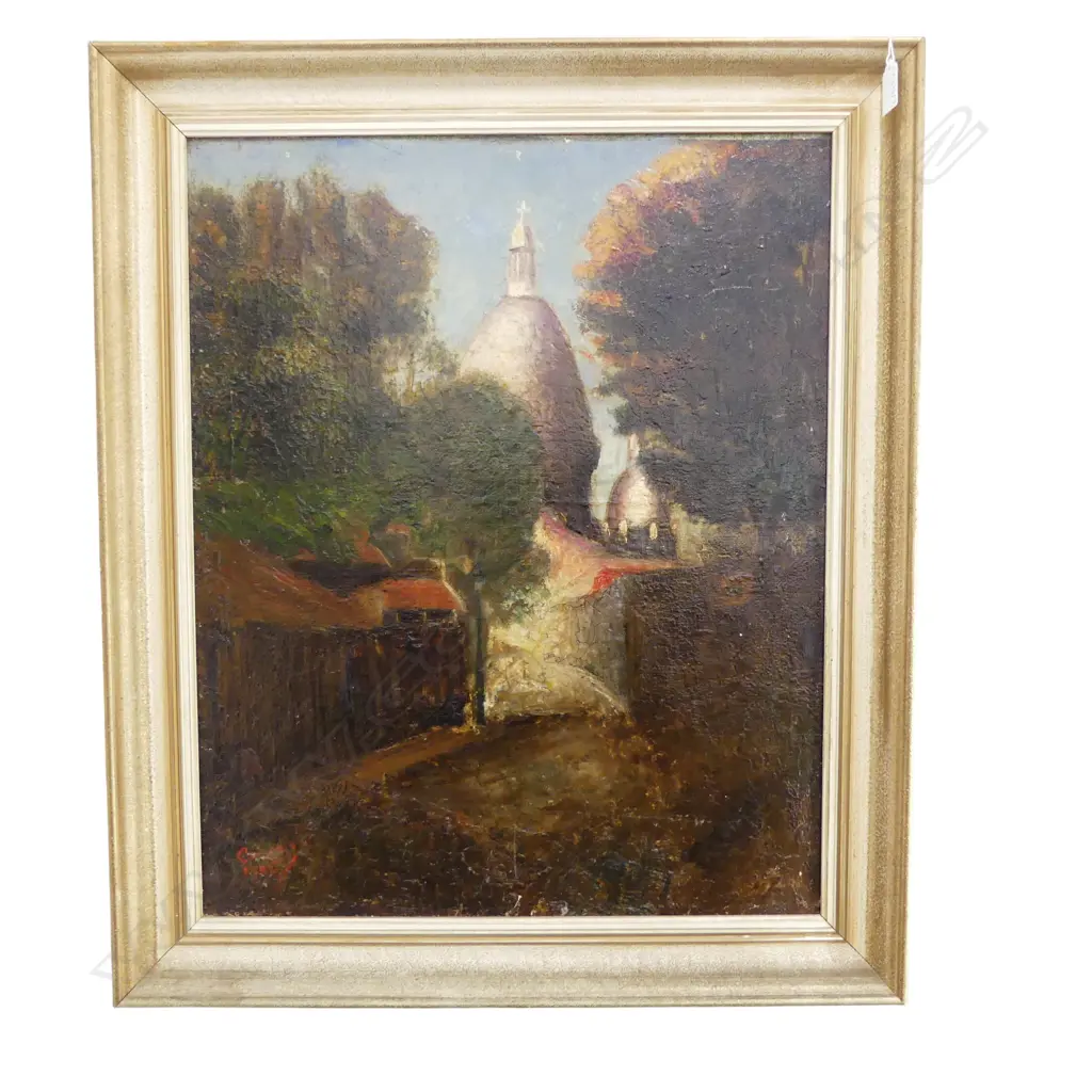 OIL; SACRE-COEUR BASILICA PARIS, SIGNED & DATED 1903 OIL ON BOARD 600x480mm Image 1++