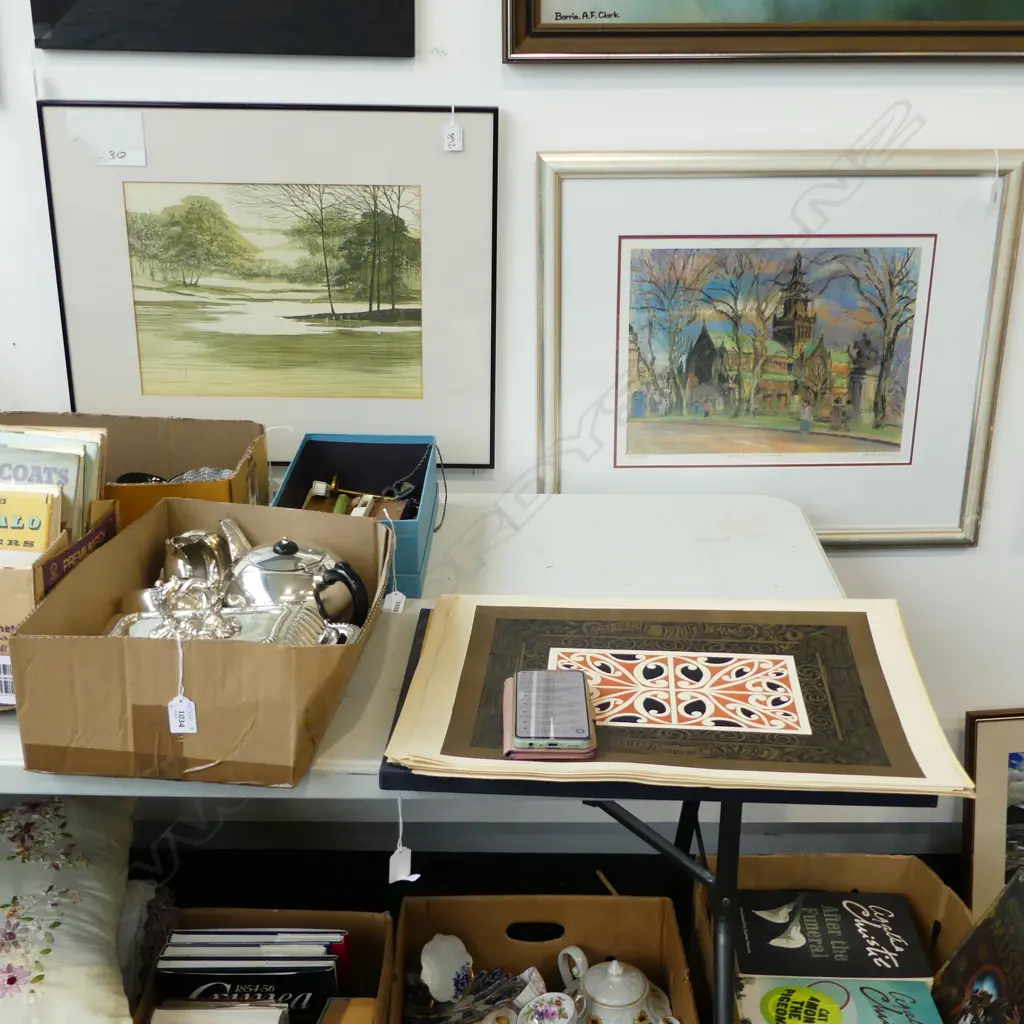 PRINT SIGNED 'ARMSTRONG' Ed.420/500 + LANDSCAPE PRINT 300x410mm Image 1++