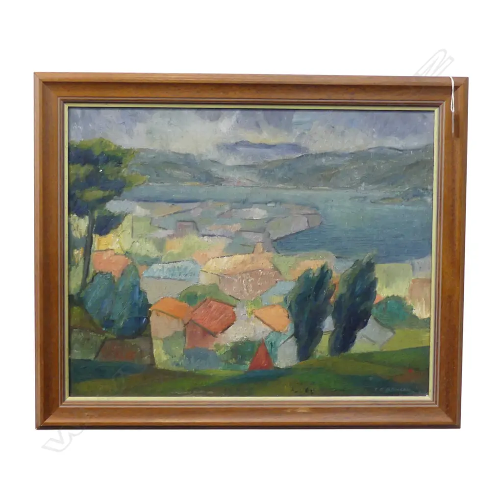 LANDSCAPE, OIL ON BOARD SIGNED - J. R. BOWSON? 390x490mm Image 1++