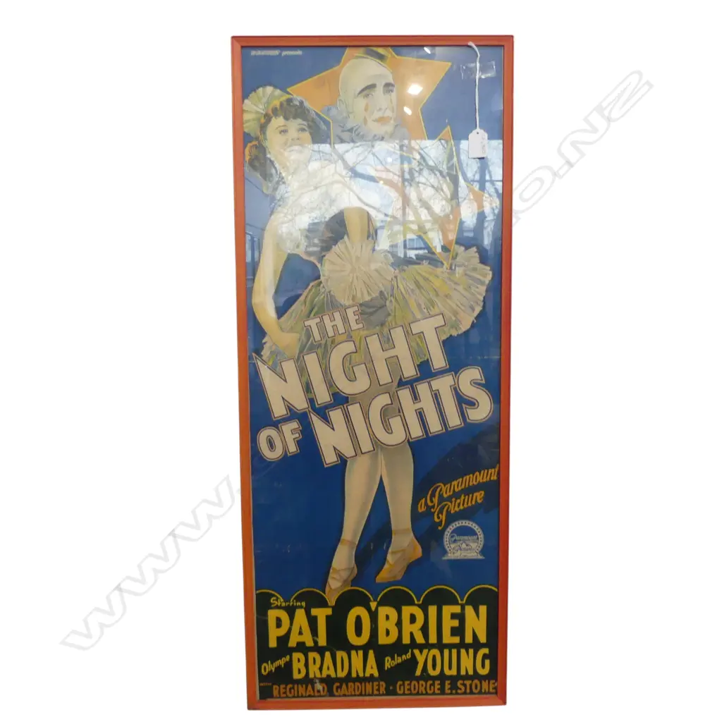 VINTAGE FILM POSTER 'THE NIGHT OF NIGHTS' (1939) 880x335mm Image 1++