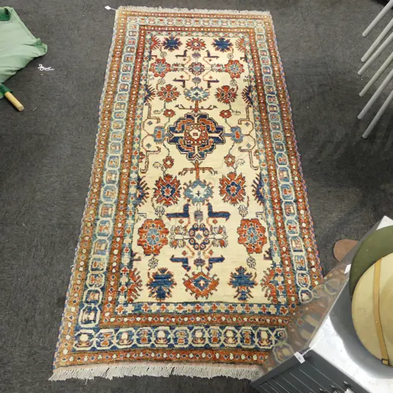 HAND KNOTTED WOOL PILE RUG 2150x1000mm