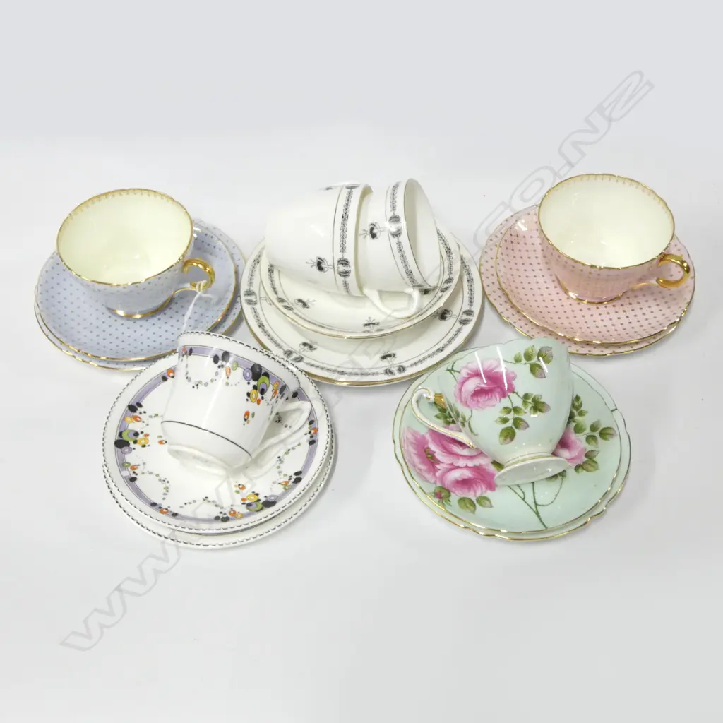6 SHELLEY CHINA CSP SETS MIXED PATS Image 1++