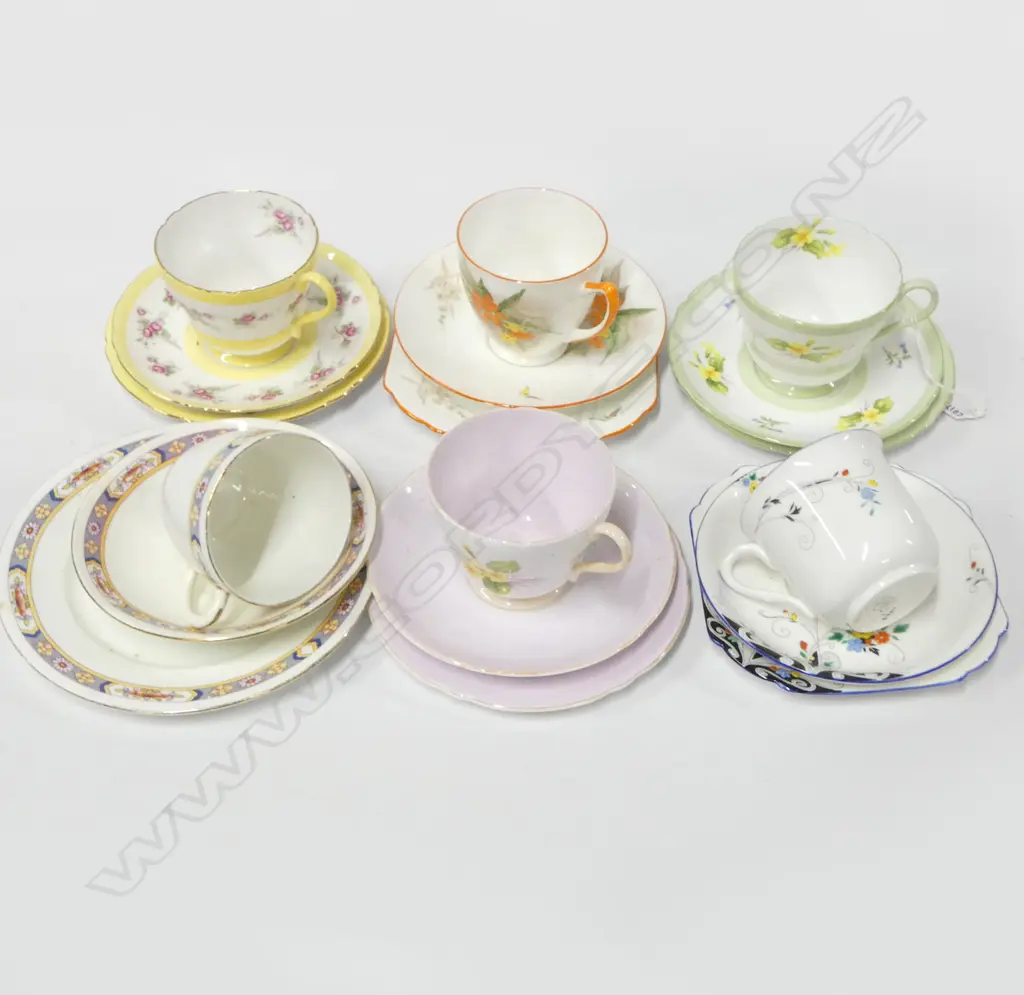 6 SHELLEY CHINA CSP SETS MIXED PATS Image 1++