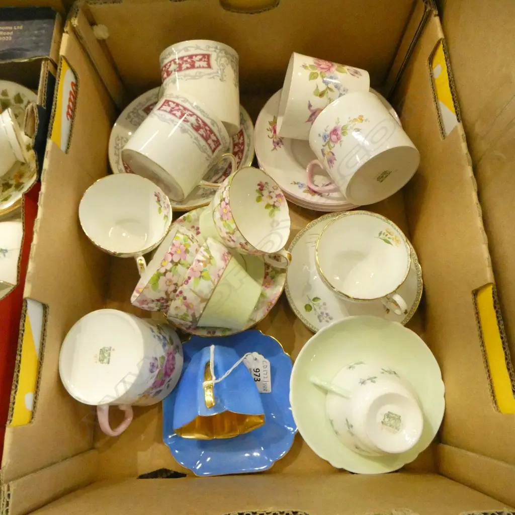 12 SHELLEY CHINA COFFEE C/S MIXED PATS Image 1++