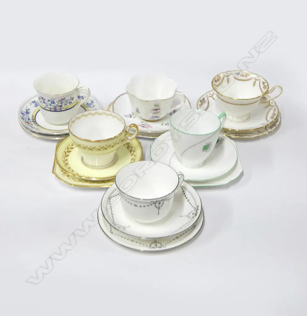 6 SHELLEY CHINA CSP SETS MIXED PATS Image 1++