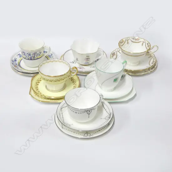 6 SHELLEY CHINA CSP SETS MIXED PATS